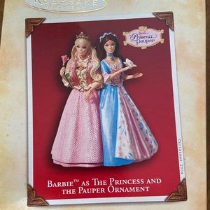 Hallmark Barbie as the Princess by and the Pauper Ornament dated 2004 keepsake
